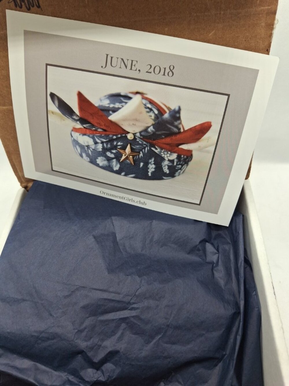 Ornament Girls Club Kit of the Month June 2018 -Pattern & Supplies Patriotic #32